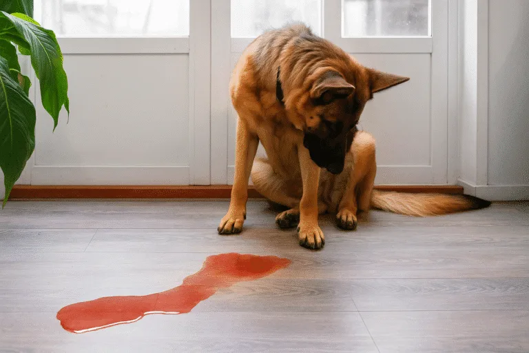 why is my dog peeing blood