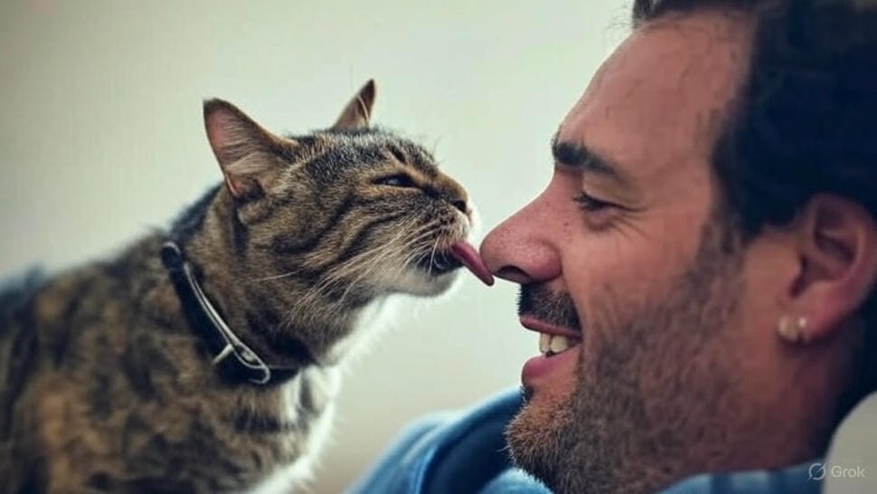 why does my cat lick me